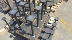 Embedded steel with anchor rods and plates