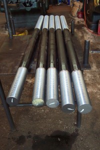 F1554 grade 105 double end anchor rods after threading.