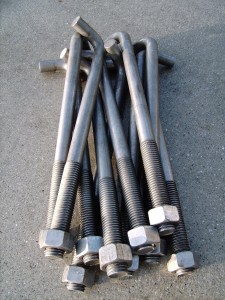 ASTM F1554 grade 36 anchor bolts with heavy hex nuts ready for concrete 