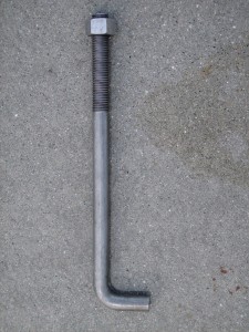 F1554 grade 36 bent or L anchor bolt on concrete.